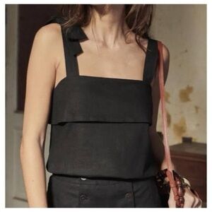 Like New Sézane Isa Black Top, size 6